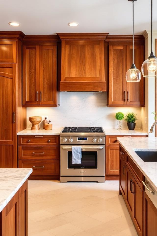 Kitchen remodel with warm cabinets — Stilwell KS